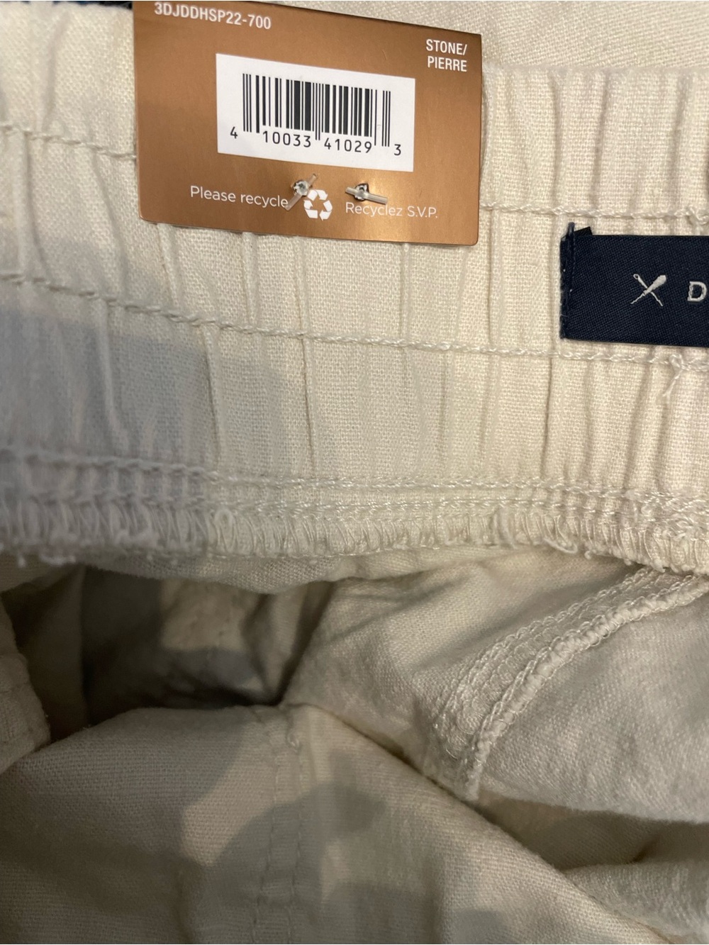 Denver Hayes Relaxed Drawstring Crop Pants in Cream - Picture 6 of 8